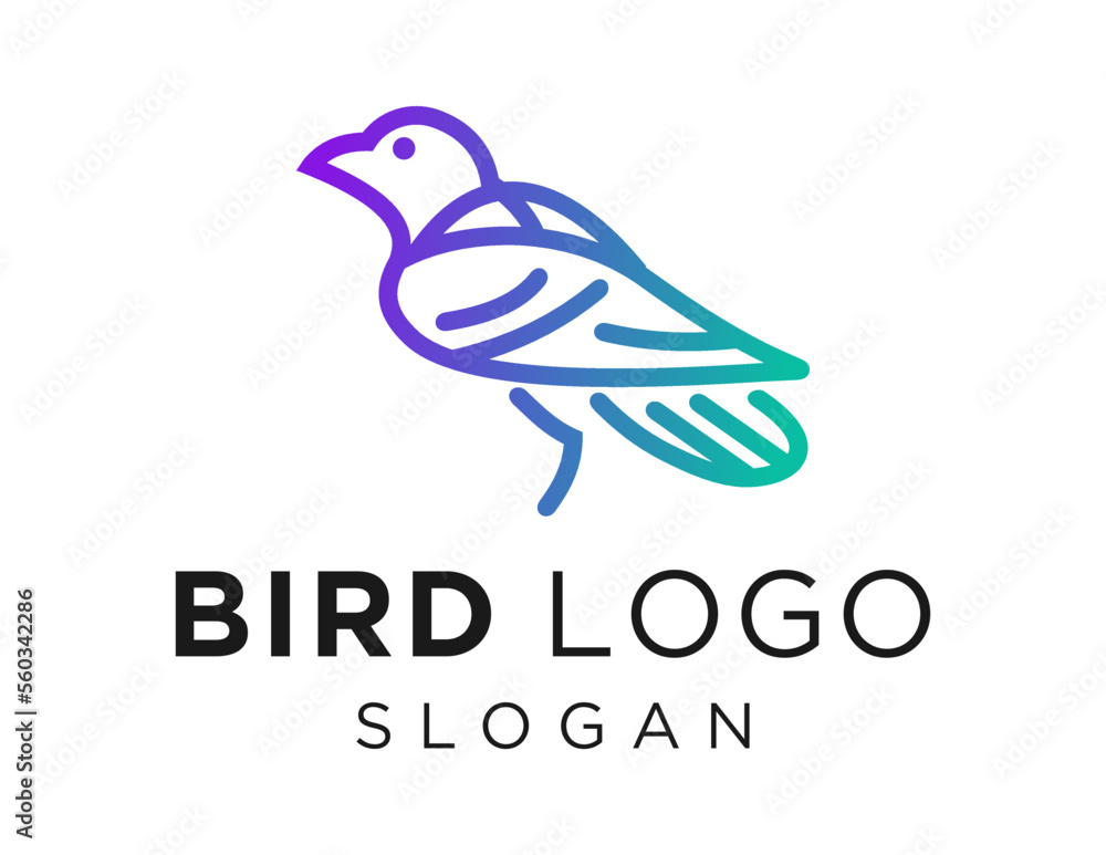 Poster logo about bird on white background. created using the coreldraw application.