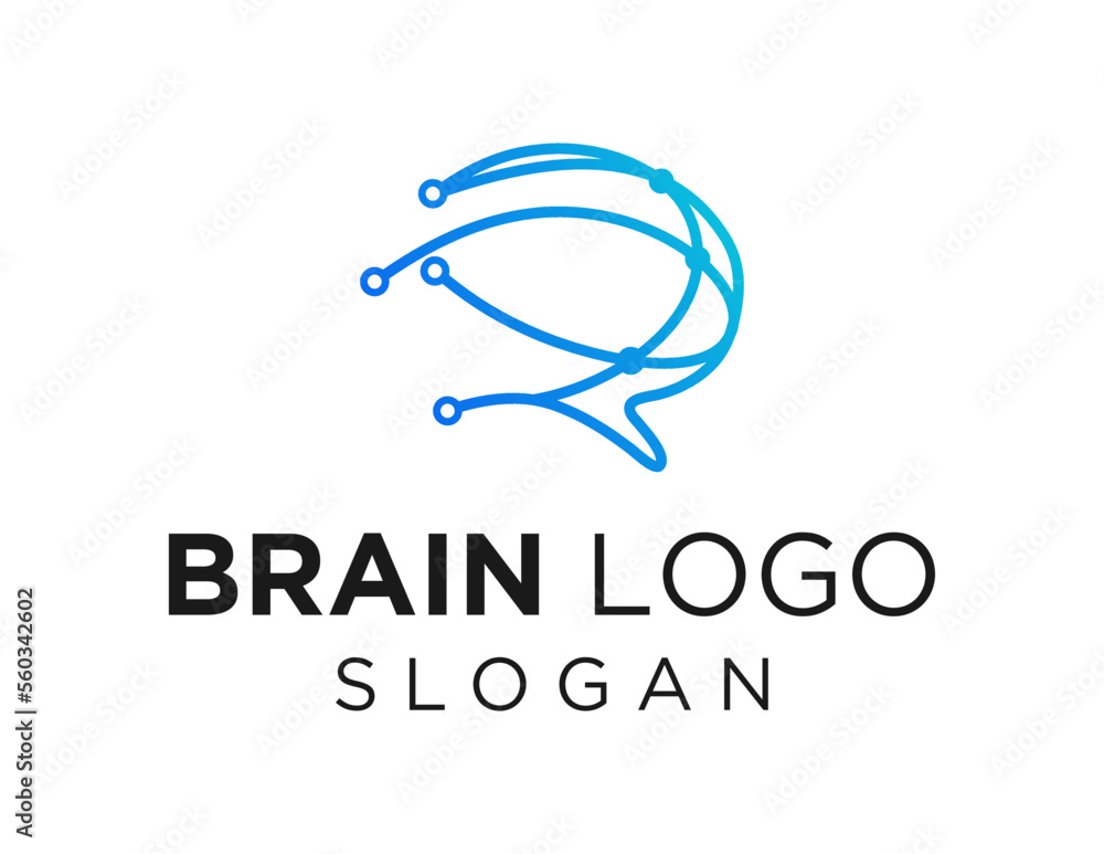 Poster logo about brain on white background. created using the coreldraw application.