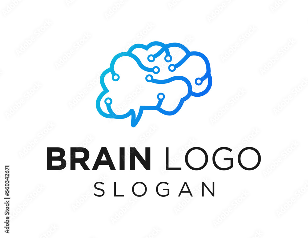 Poster logo about brain on white background. created using the coreldraw application.