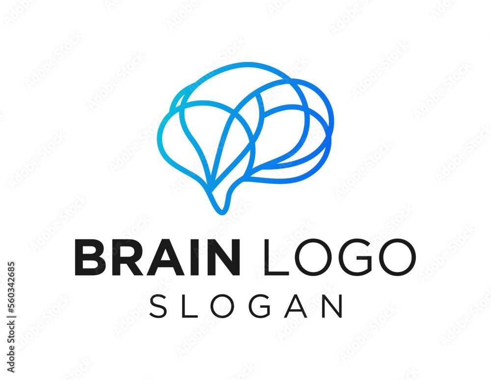 Poster logo about brain on white background. created using the coreldraw application.