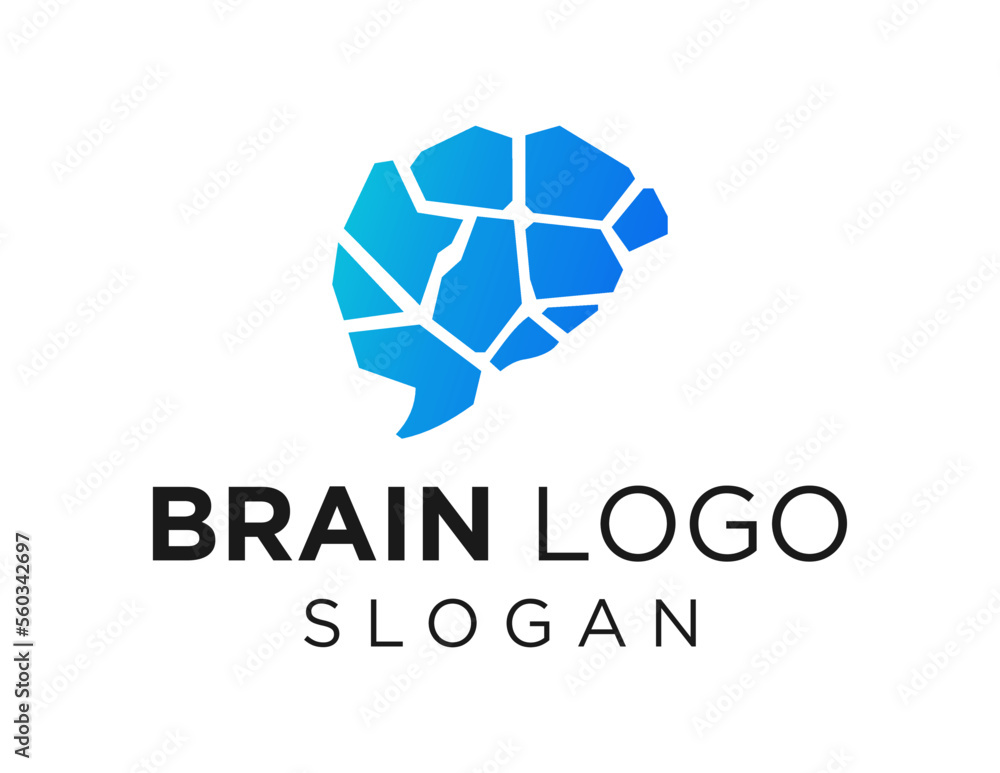 Poster logo about brain on white background. created using the coreldraw application.