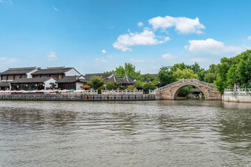 Fototapeta na wymiar Architectural Landscape of Suzhou Ancient Town