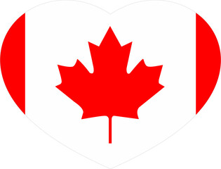 Canada flag heart shape 2023011112