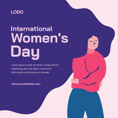 International women's day minimal concept illustration 