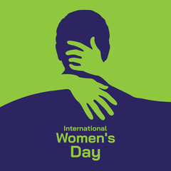 Happy women's day concept vector template