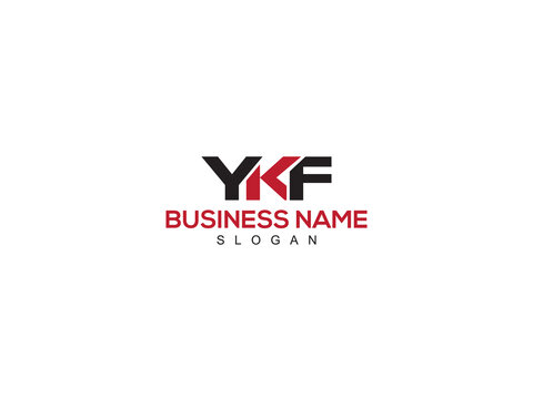 Alphabet Letter YKF Logo Icon With Vector Graphics