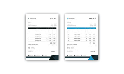 Minimal Corporate Business Invoice design. Professional and modern invoice template.
Creative invoice template vector. business stationery design payment agreement design.
Bill form business invoice.