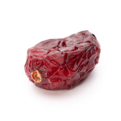 Dried cranberries isolated on white background