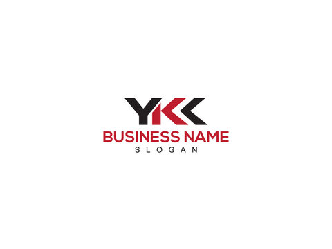 YKK Logo, ykk Letter Icon Design With Red And Black