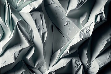 Obraz premium a very large piece of paper that is very wrinkled up and wrinkled down with a lot of folds on it, and a black and white background with a black border of a white border.