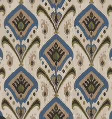 Ikat Seamless Background Pattern  digital printing textile illustration