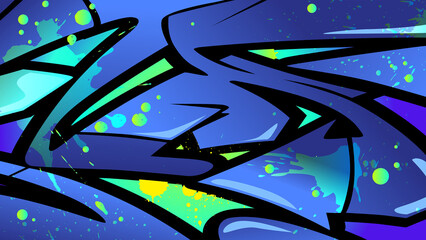 Graffiti background on the wall abstract color subcultural vector