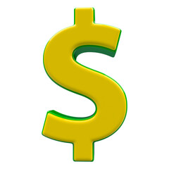 Fototapeta premium 3d icon dollar symbol with generative AI
