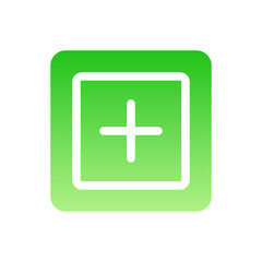 Obraz premium add flat gradient icon