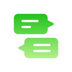 Obraz premium chat box flat gradient icon