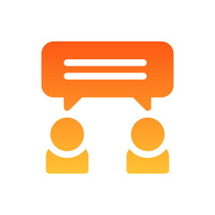 conversation flat gradient icon