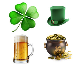 St. Patrick's day kit, PNG file with transparent background. Generated AI used in this image.
- 560349865