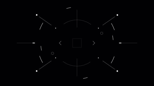 Futuristic interface.Motion graphic of Abstract circle design,technology background.PNG Alpha.