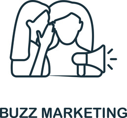 Buzz Marketing icon. Monochrome simple Marketing Strategy icon for templates, web design and infographics