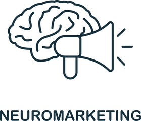 Neuromarketing icon. Monochrome simple Marketing Strategy icon for templates, web design and infographics