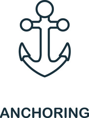 Anchoring icon. Monochrome simple Neuromarketing icon for templates, web design and infographics