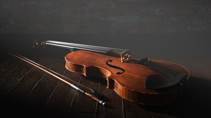 Violin Wooden Table