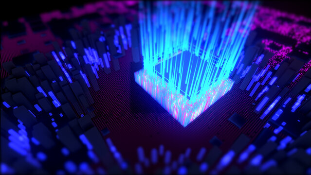 beautiful computer chip digital background