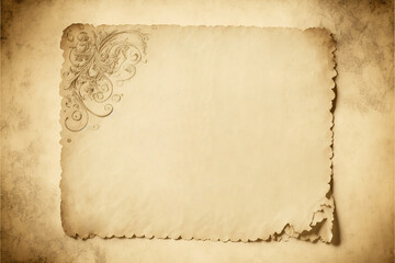 Old grungy paper background. Generative AI