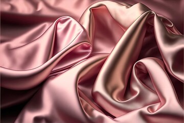 Fototapeta premium a pink and gold silk fabric with a very soft feel to it's surface, with a slight, wavy pattern on the top of the fabric, and a slight, diagonal, diagonal, diagonal, diagonal, diagonal, diagonal,.