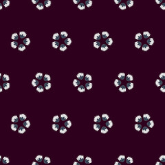 Vector dark chocolate seamless pattern background: Simple Lotus Ornament.