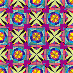 Colorful Mozaic Geometric Abstract Design Pattern