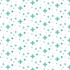 Medical and healthcare seamless pattern used for wallpaper background. medical cross shape medicine and science concept.	