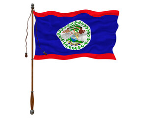 National flag  of Belize. Background  with flag  of Belize
