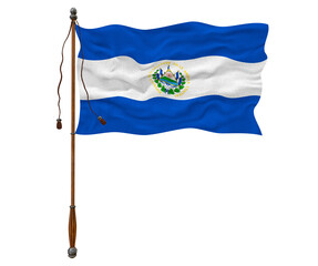 National flag  of El Salvador. Background  with flag  of El Salvador