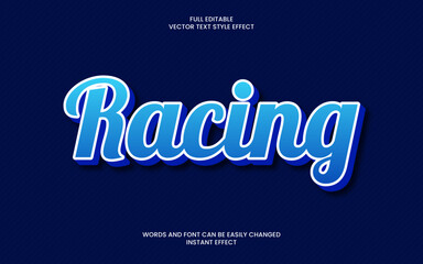 Racing Text Effect