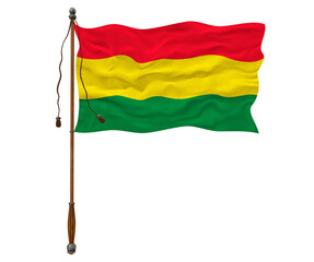 National flag of Bolivia. Background  with flag of Bolivia