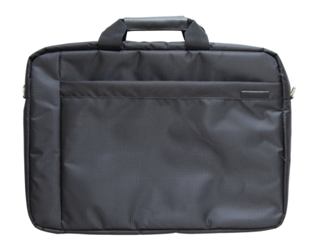 black laptop bag isolated with clipping path for mockup