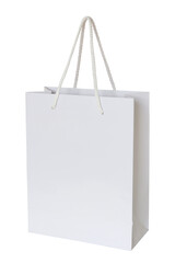 white paper bag isolated with clipping path for mockup