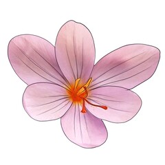 Pink Flower Hand Drawn Illustration