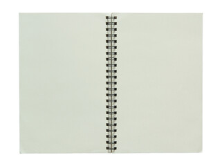 blank spiral notebook isolated with clipping path for mockup