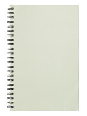 blank spiral notebook isolated with clipping path for mockup