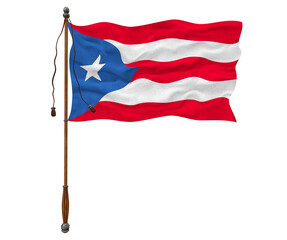 Fototapeta na wymiar National flag of Puerto-Rico. Background with flag of Puerto-Rico.