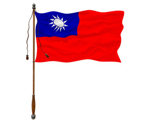 National flag of Taiwan.  Background  with flag of Taiwan.