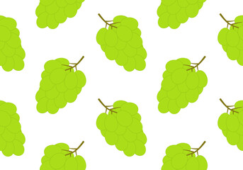 Grape seamless pattern or texture. Summer fruit background or print. Vector illustration.