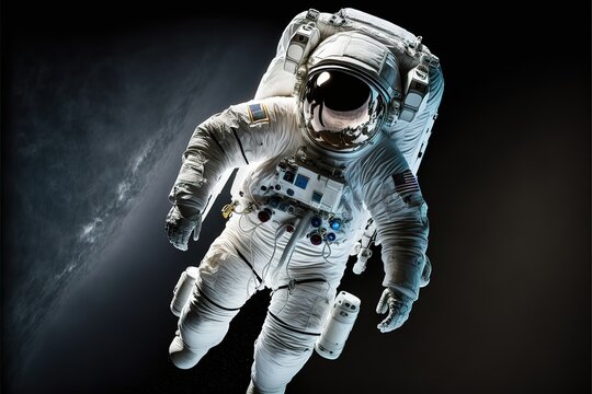 Astronaut spaceman do spacewalk while working for spaceflight mission at space station . Astronaut wear full spacesuit for operation. Generative AI
