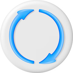 Fototapeta premium 3D Synchronization Icon