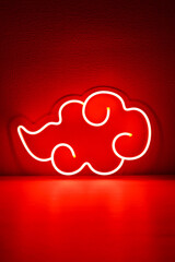 Red neon sign naruto. Trendy style. Game style. Neon sign. Custom neon. Game - obrazy, fototapety, plakaty