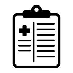Health care clipboard icon. Medical card icon. Medical insurance. Medical diagnosis, vector isolated. 