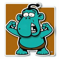 Obraz premium Illustrative funny cartoon animal vector background. generative ai