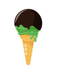 ice cream cone isolate element